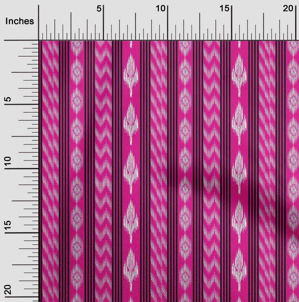 oneOone Cotton Flex Fabric Stripe Ikat Decor Fabric Printed BTY 40 Inch Wide