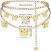 Blingbling Waist Belt Stylish Carved Butterfly Waist Chain Belt Elaborate Chain Belly Chain for Belly Dance Waist Chain
