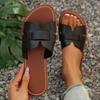 Large Size Solid Color Classic Round Headed Flat Bottom Women's Slippers Summer New Beach Slippers for Women