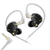 KZ ZS12 Pro Kz Earphones 1DD+5BA Hybrid IEM Wired In-Ear Monitors (Black, No Microphone)