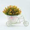 Artificial Flower Rattan Basket Tricycle Desktop Store Showcase Party Home Decor