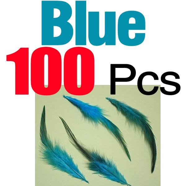 MNFT 100pcs Dyed Nature Pheasant Saddle Feather Hair Fly Tying Hackle Material Ginger Blue Cream White Rose Red Multiple Colors