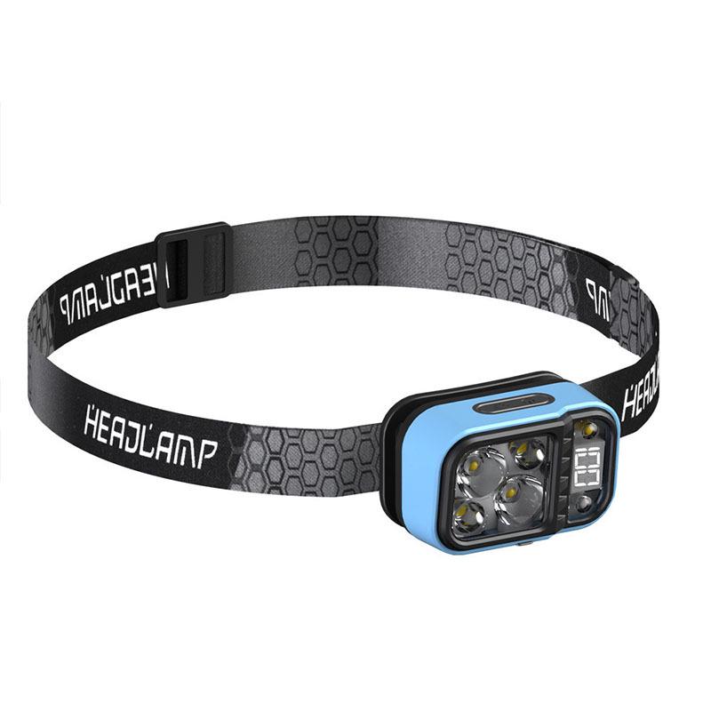 High Lumen LED Headlamp for Climbing & Fishing - Long Battery Life, Strong Light, Motion Sensor.