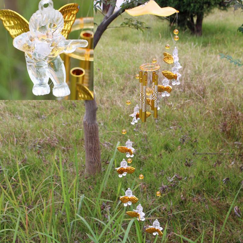 Wind Chimes Yard Gift Good Luck Guardian Angel Metal Bell Hanging Nice Sound