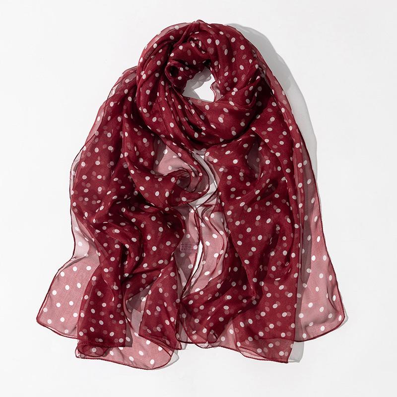 Shanghai Story New Silk Scarf Women's Spring and Summer Thin Mulberry Silk Printed Scarf Fashionable and Versatile Shawl