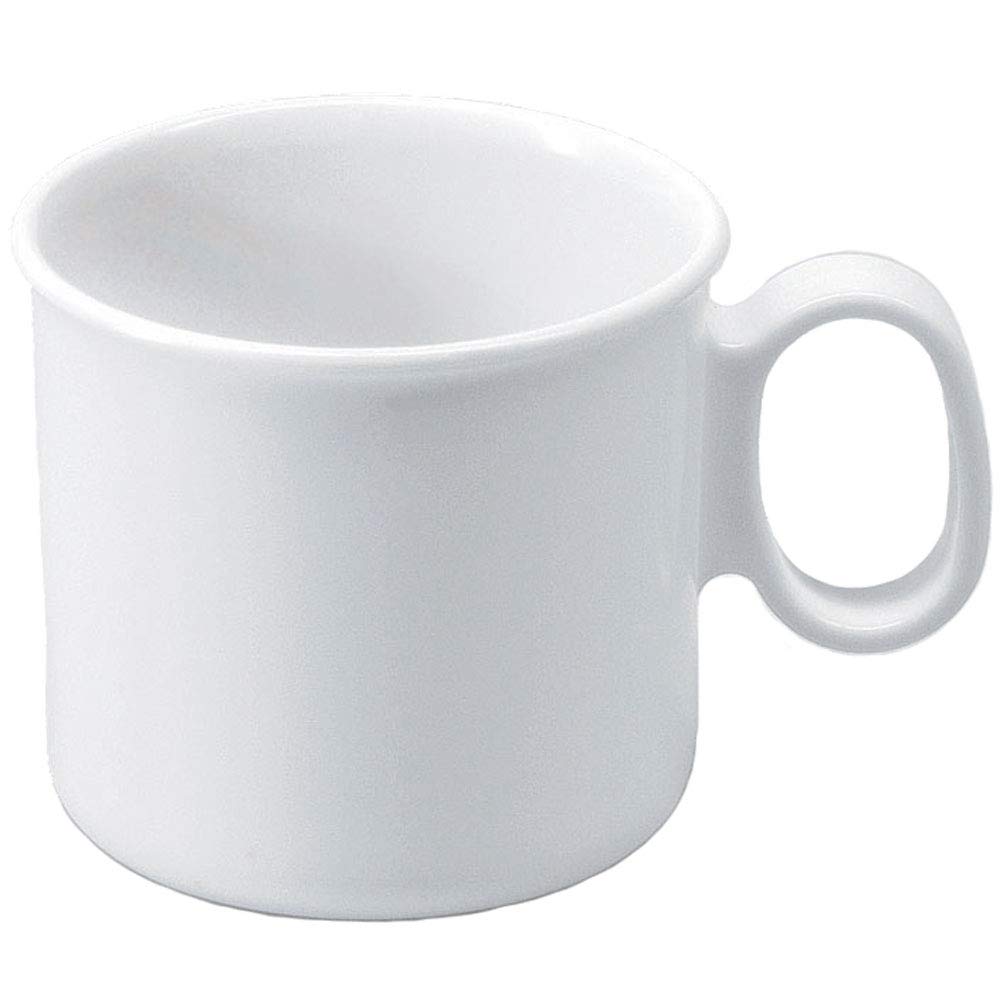 Nagao One-Handed Cup, 220ml, White Plastic, No. 7041W, Set of 20