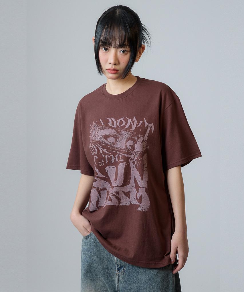 Nasttingijeubeleoldaenmi Sun Artwork Tee_Brown