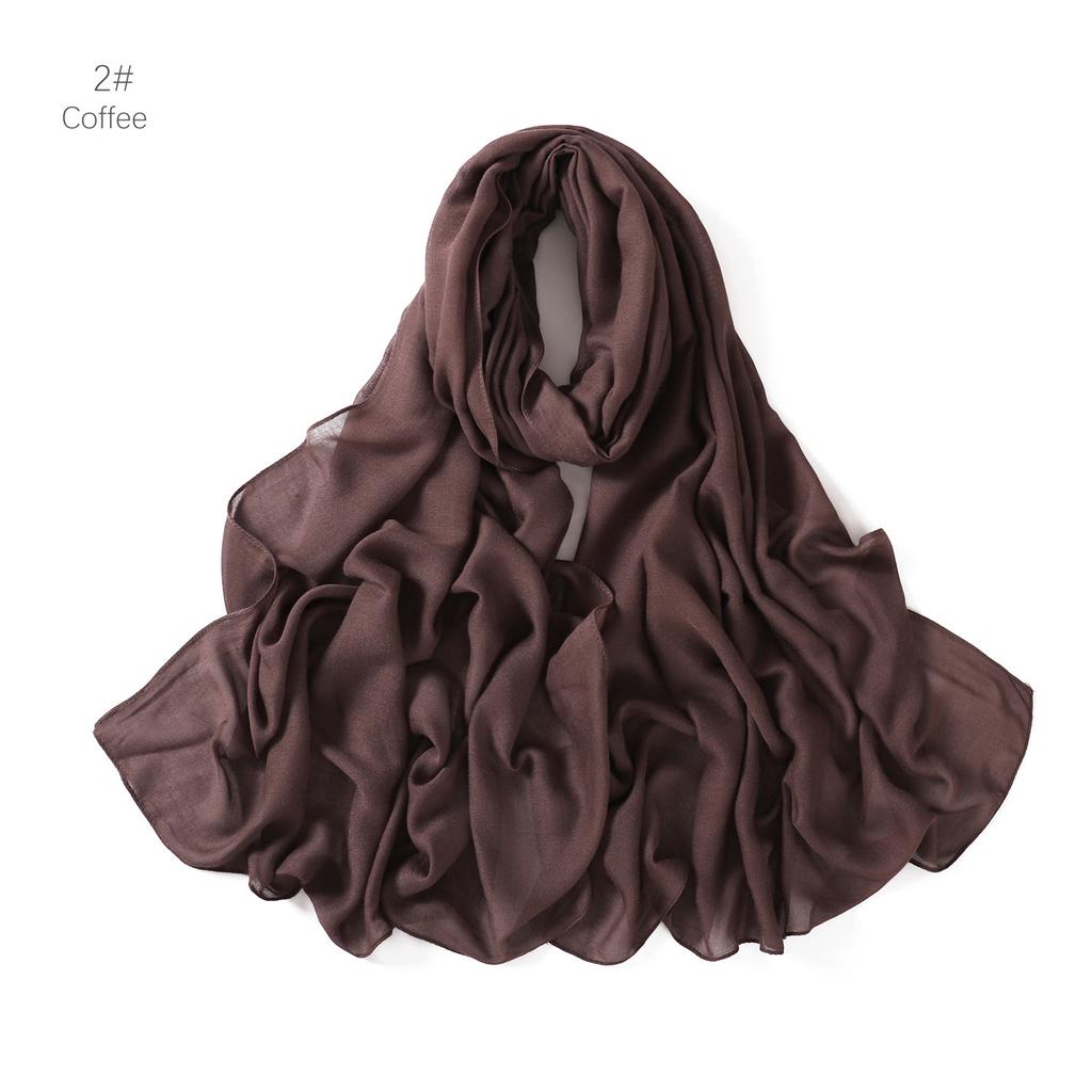 Rayon Viscose Hijab Women Muslim Scarf Shawls Abaya Women Veil Headscarf Wraps Plain Islamic Turban Headbands Foulard