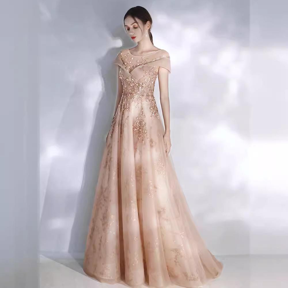 Evening Dress 1011 New Engagement Toast Host Bridesmaid Performance Celebrity Dream Annual Meeting Dress Dress Girl