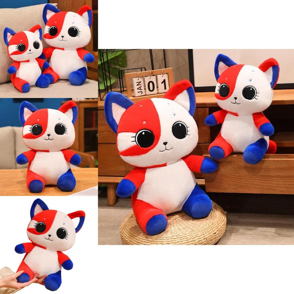 Plush Cat Toy With American Flag Design For Kids And Adults