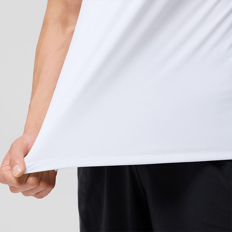 SAUCONY Solid Color Simple Letter Logo Print Crew Neck T-Shirt Men Tops White SC2249075A-PR116
