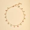 Luxury Colorful Crystal Tassel Necklace for Women Fashion Silver Color Round Bead Clavicle Chain Necklace Aesthetic Jewelry Gift