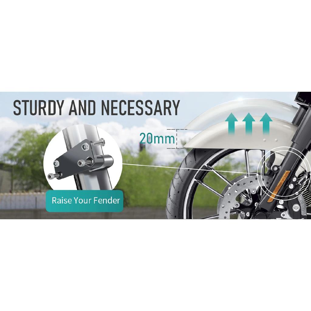 Front Fender Spacer Bracket Relocator Kit for Harley 1993-2013 Touring Road King Road Glide Street Electra Glide 21" Wheel