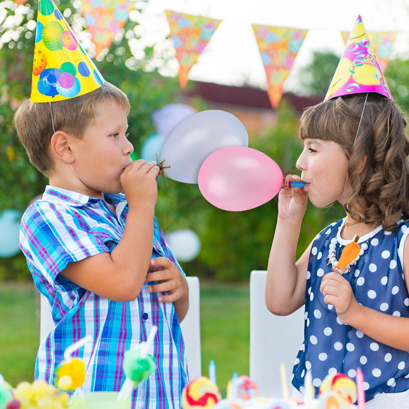 45Pcs Mini Blow Out Whistles With Balloons Noise Maker Kids Birthday Party Favors Pinata Fillers Kids Christmas Toys