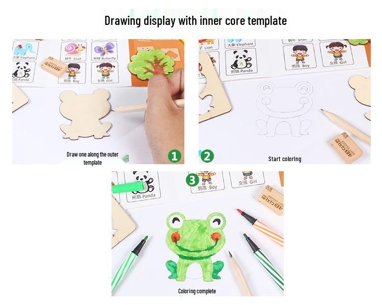 Kindergarten & Primary Drawing Tool Set: Beginner Doodle & Painting Templates for Boys & Girls
