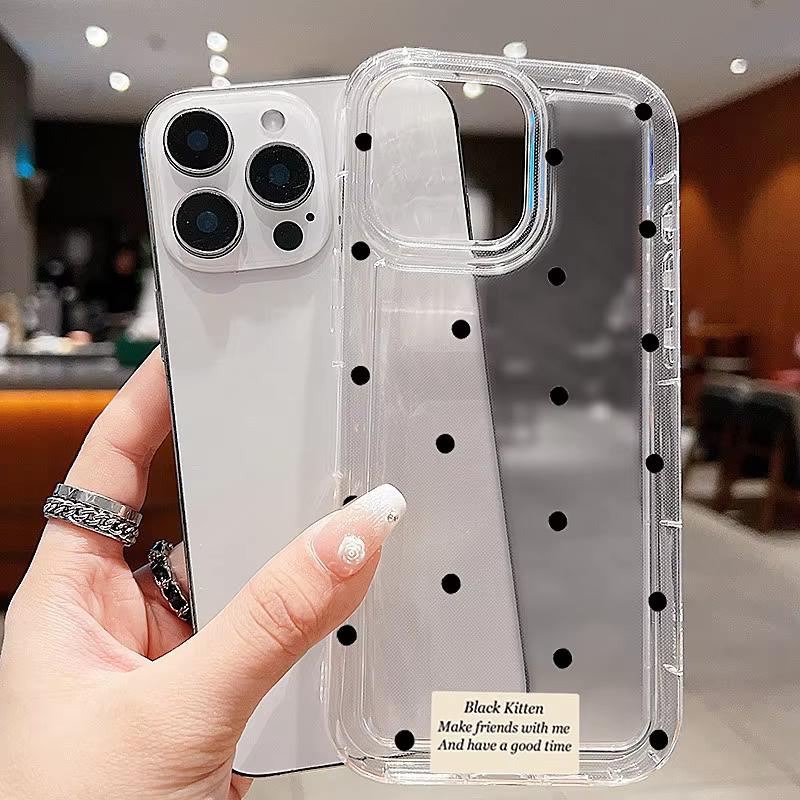 Polka Dots Simple Design Phone Case For iPhone 17 Pro Max 16 15 Pro 14 13 12 11 XR XS 17Air 16 Plus 16E Clear Bumper Cover