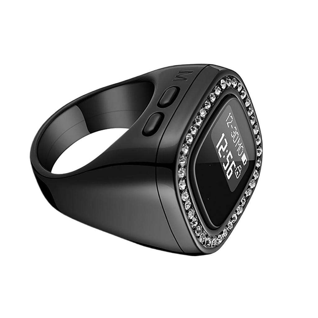 Diamond Finger Digital Counter Rings with Azan Alarm Vibration Reminder Unisex Intelligent Tasbih Tracks for Islamic Prayer Ring 1