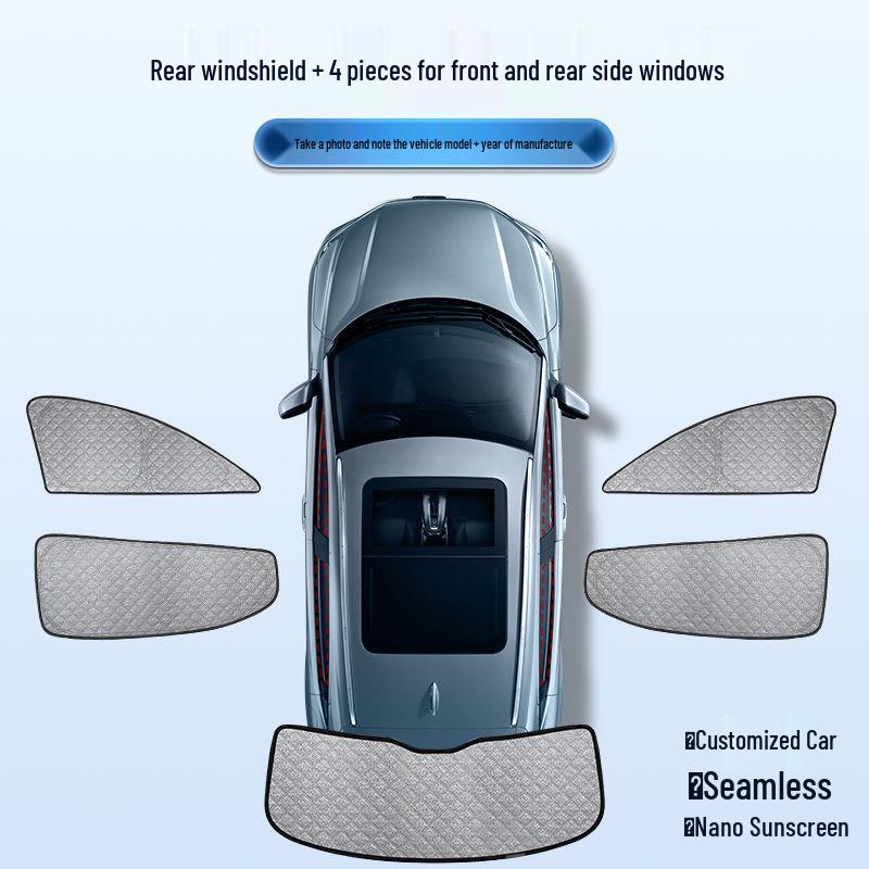 Xiangjie S9 Car Window Sunshade: Sun Protection, Heat Insulation, Privacy, and Opaque Interior Panel.