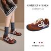 2025 new thick-soled ballet training shoes, red inner height-increasing women's shoes, soft soles are not tired, versatile casual little white shoes