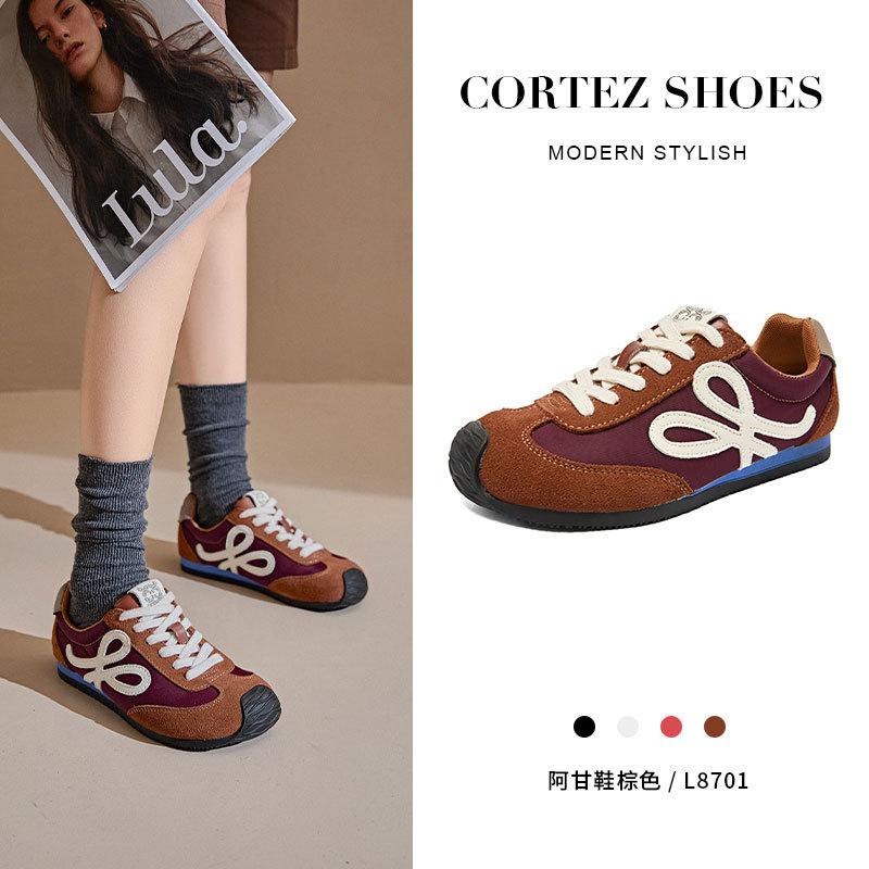 2025 new thick-soled ballet training shoes, red inner height-increasing women's shoes, soft soles are not tired, versatile casual little white shoes