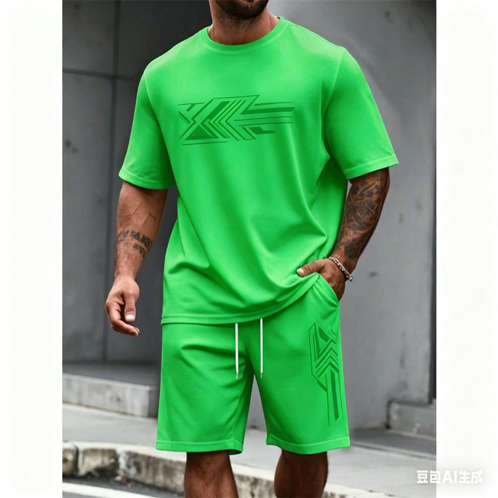 

Men s Street Casual Set Paisley Printed Men s Short Sleeve T-Shirt and Shorts Set Comfortable and Breathable Two Piece Set 6XL