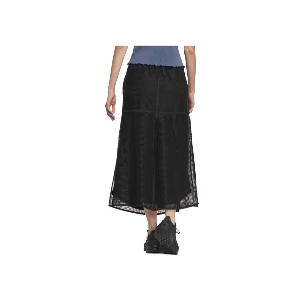 adidas Luxflow Minimalist Brand Logo Soft Durable Woven Layered Casual Long Skirt Women Skirts Black JN9986
