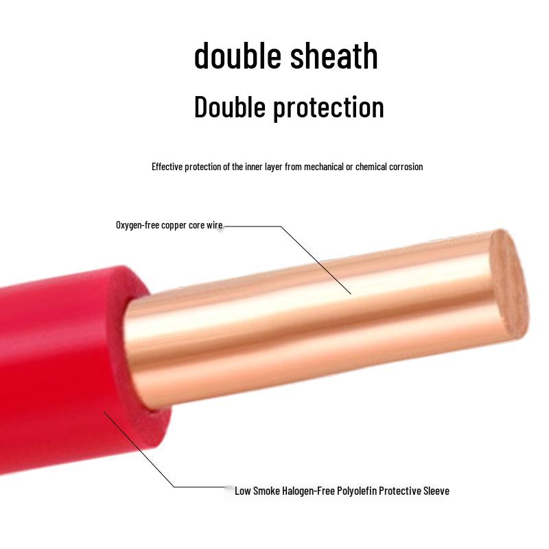 Guicheng WDZ-BYJ Copper Core Flame Retardant Electrical Wire, Low Smoke Zero Halogen, 1.5/2.5/4/6 Sq. Pure Copper.