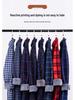 Men's Winter Fleece-Lined Plaid Shirt - Warm, Long-Sleeved Business Casual for Middle-Aged & Elderly, Plus Size Available