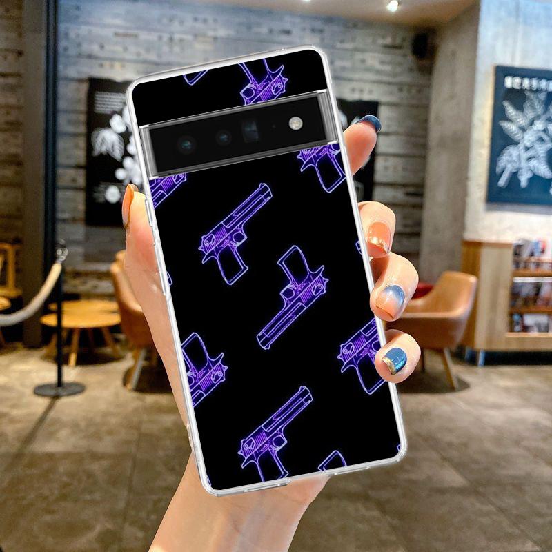 infinity on Purple For Google Pixel 8 7 6 Pro 6A 5 4 5A 4A 3A XL 5G Phone Case Silicone Shockproof Soft Transparent Cover Fundas