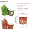 Heat-Resistant Christmas Muffin Cups - Medium Size, 50 pcs for Oven-Baking