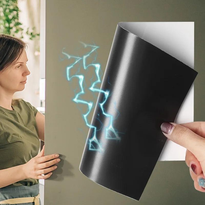 Writable Rubber Soft Magnetic Sheet Self-adhesive Flexible Magnetic Sticker for Refrigerator Photo Picture Fridge Magnet Storage