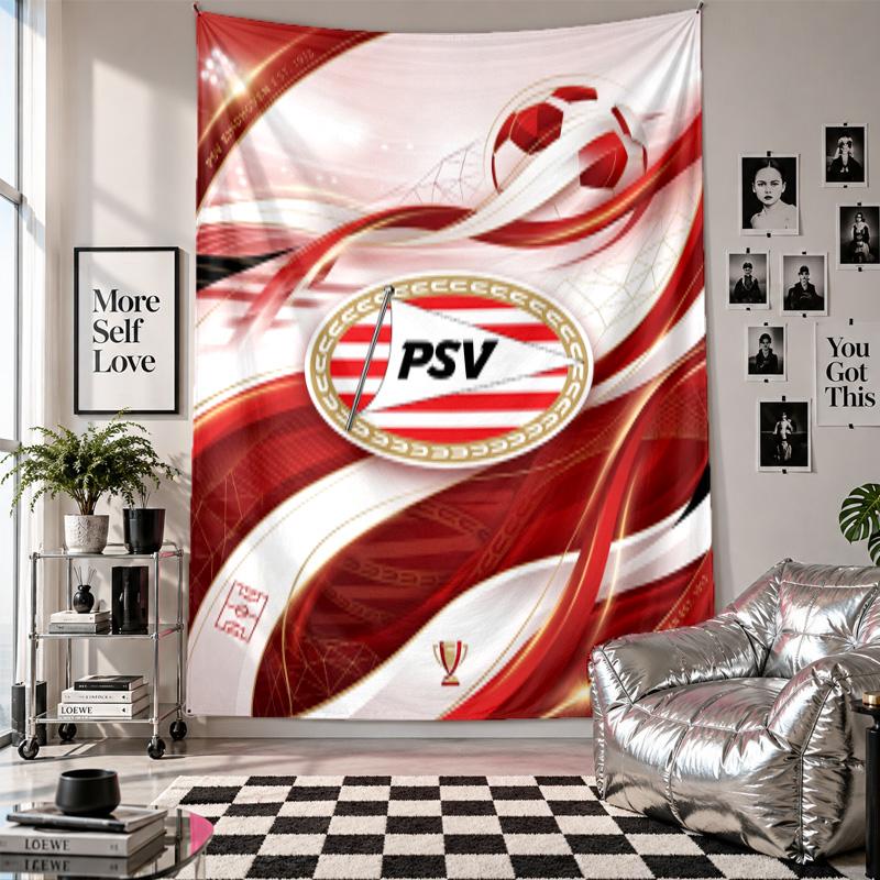 PSV Eindhoven FC Wall Tapestry Home Decor Wall Hanging Cloth for Bedroom Living Room Background
