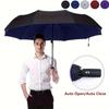 10 Bone Double Layer Automatic Umbrella Clear Umbrella Automatic Folding Umbrella Windproof Reinforcement Thickened Umbrella