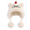 Soft Plush Beanie Hat Scarf Windproof Ear Protection Cap Cute Bear Neck Warmer Hat  Women