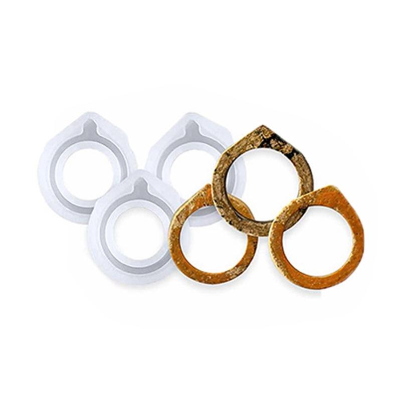 3pcs Ring Resin Molds For Jewelry Rings Silicone Casting Molds For DIY Rings Jewelry Silicone Mold Tools For Clay Epoxy Resin