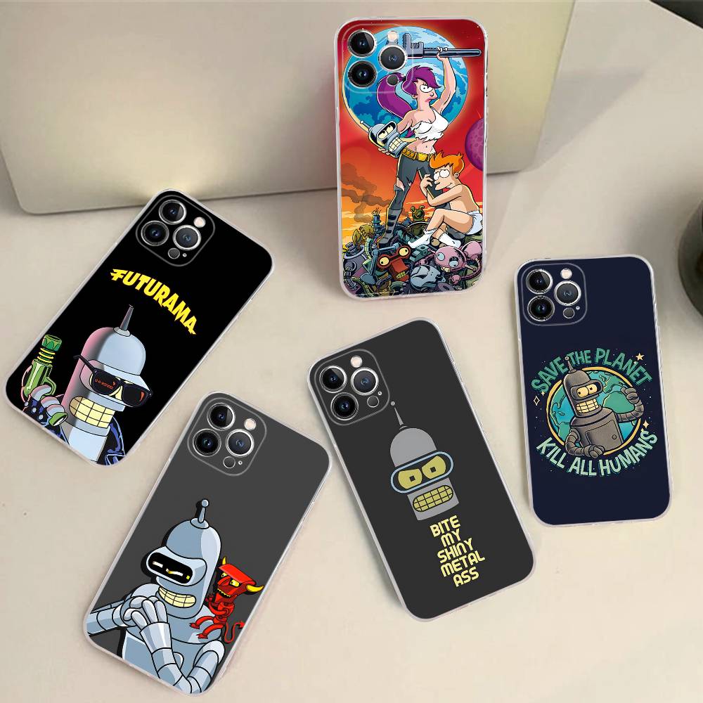 F-Futurama B-Bender Phone Case For iPhone 16 15 14 11 12 13 Mini Pro XS Max Cover 6 7 8 Plus X Funda Shell