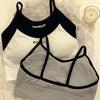 Girls Bras String Simple Underwear Bras with Pad Women Bra High Elastic Backless Bras M / L