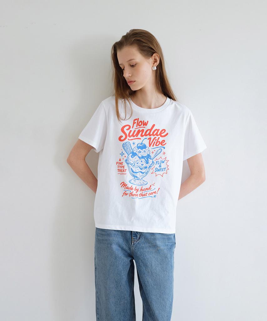 Peulloujin Sunday Graphic T-Shirt_2Color_Ffd2Ts003