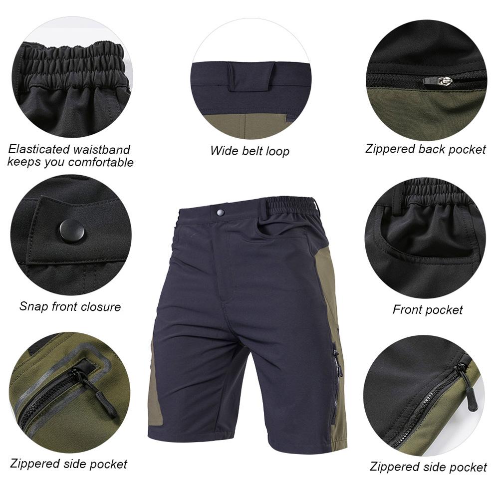 TOMSHOO Men s Baggy Cycle Shorts Breathable Loose Fit Outdoor Sports MTB Cycle Running Shorts