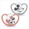 NUK Nook Space Mickey Minnie Disney for Babies Includes Disinfectant Set of 2 Pacifiers, & Mouse, Design, Silicone, 6-18 Months, Case, (OCNK10730851)