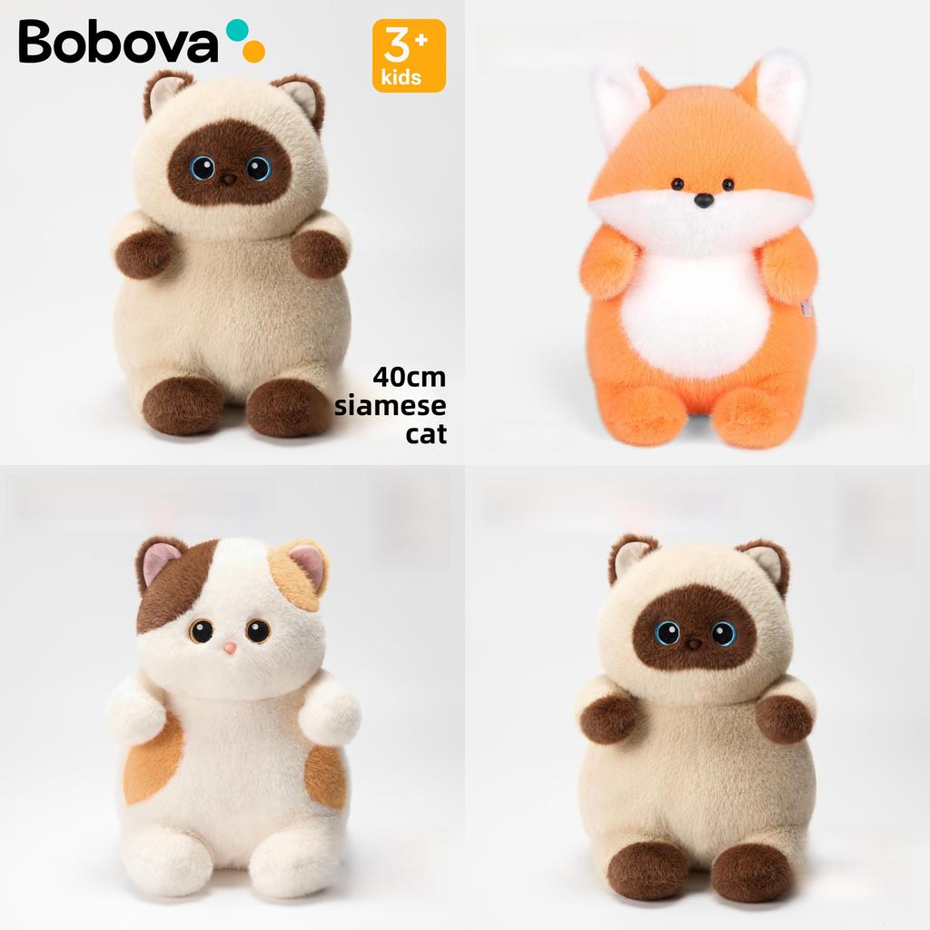 Three Color Cat Plush Toy Soft Stuffed Animal For Kids And Gift Giving