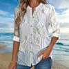 2025 Trendiger europäischer & amerikanischer Stil Vielseitiges weißes 3D-Druck Langarmshirt