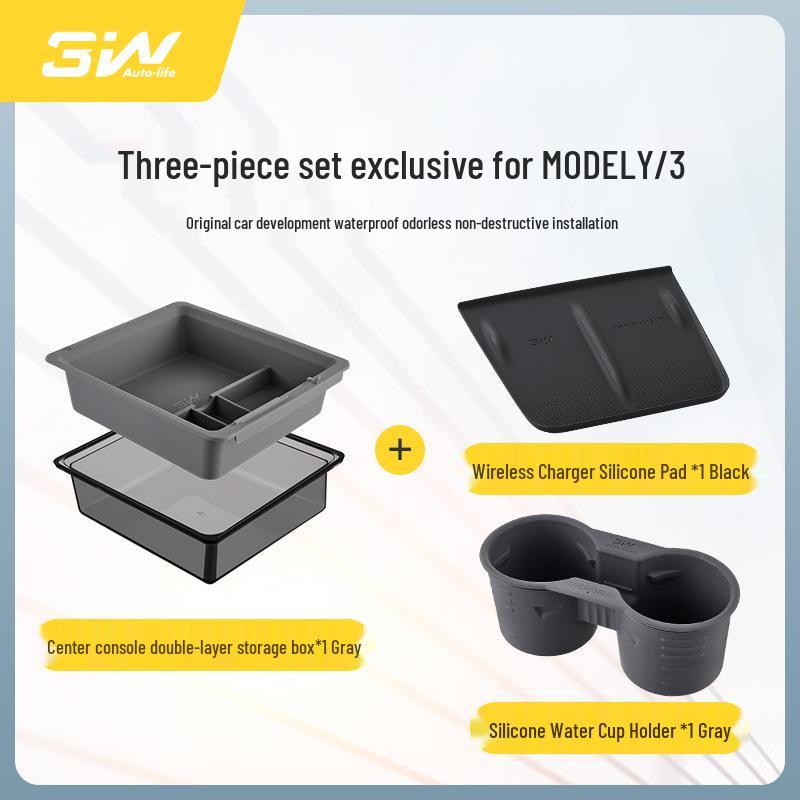 Tesla Model Y/3/S/X Center Console Silicone Cup Holder Coaster