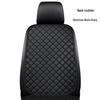Universal Nappa Leather Car Seat Cushion: Star Embroidered, Backless, Non-Slip, Three-Piece Set