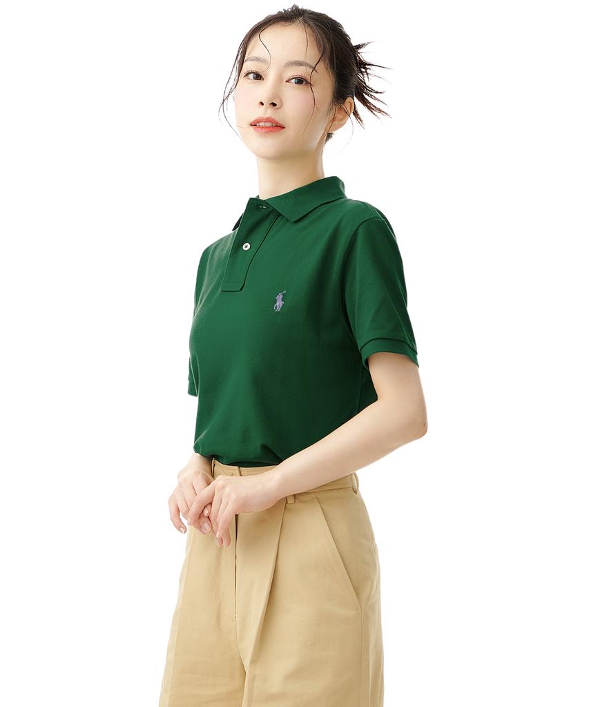 POLO RALPH LAUREN Custom Slim Fit Mesh Polo Shirt - Green