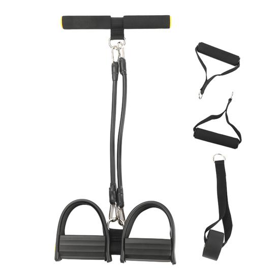Pedal Resistance Band with Handle 2/4/6-Tube Abdomen Waist Arm Legs Workout Band