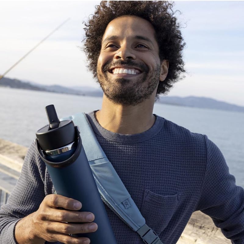 Hydro Flask Hydration, 24 Oz (709 Ml), Wide Mouth, Flex Straw, Indigo