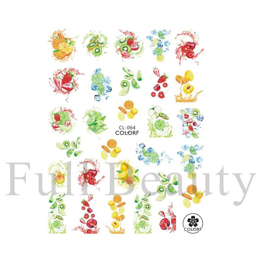 

Nail Art Water Transfer Nail Art Фруктовое мороженое Летняя наклейка Торт Маникюр Наклейка Мода