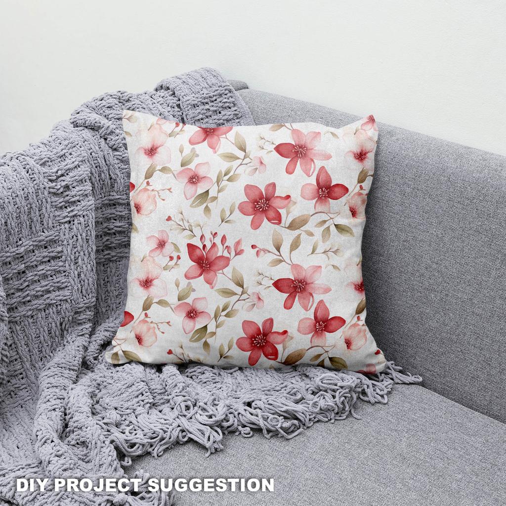 Royal Samt Stoff Polyester Zum Nähen - Motiv Blumen - Rdx2373