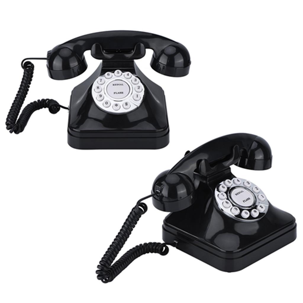 WX 3011 Vintage Black Multi Function Plastic Home Telephone Retro Wire Landline Phone